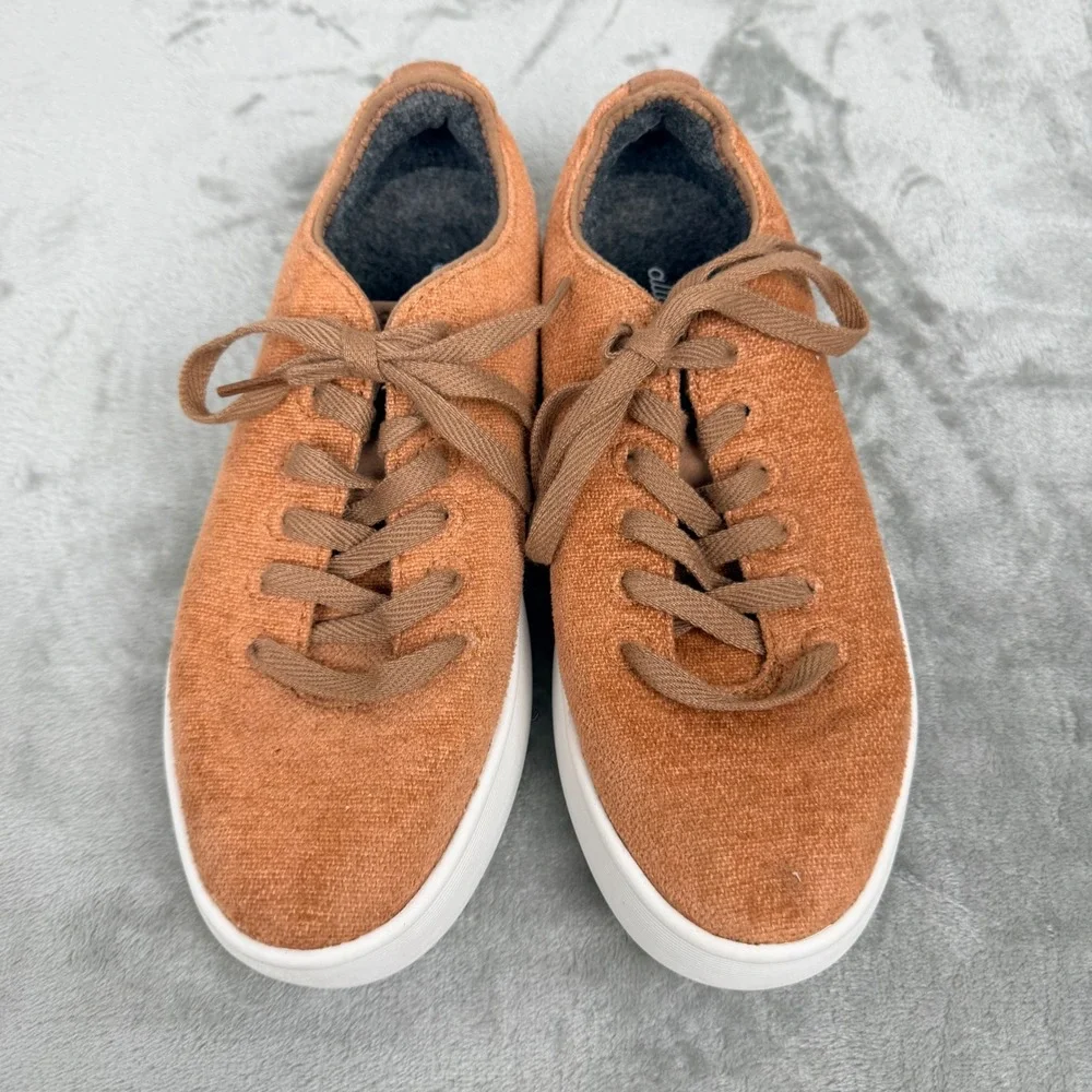 Allbirds Cruiser Velvet Women's 6.5 Sneakers Rust Orange‎ Low Top Lace Up Shoes